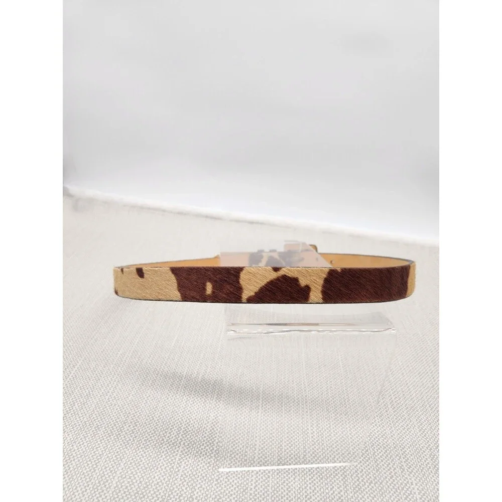 Classiques Entier XL Belt Animal Print Leather PR4229 Brown Tan Flaw